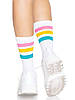 Шкарпетки жіночі білі Leg Avenue Pride crew socks Pansexual, фото 4
