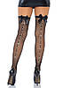 Панчохи в велику сітку Leg Avenue Bow backseam thigh highs Black O/S, фото 3