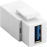 Перехідник обладнання Goobay USB3.0 A F F (Keystone) Module білий (75.07.9927) GM, код: 7455122