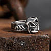Чоловічий сріблястий перстень «Готичний Мрачний Жнець» з демоном у капюшоні, регульований AurumLux155, фото 6