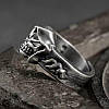 Чоловічий сріблястий перстень «Готичний Мрачний Жнець» з демоном у капюшоні, регульований AurumLux155, фото 4