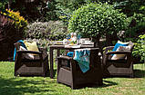 Набір пластикових садових меблів KETER Corfu Rest Set 241724 коричневий, фото 6