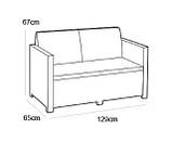 Набір пластикових садових меблів Keter Alabama Set 213968 графіт, фото 2