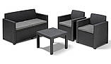 Набір пластикових садових меблів Keter Alabama Set 213968 графіт, фото 4