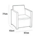 Набір пластикових садових меблів Keter Alabama Set 213968 графіт, фото 5