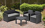 Набір пластикових садових меблів Keter Alabama Set 213968 графіт, фото 9