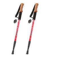 Палки треккинговые телескопические BTB для скандинавской ходьбы Red GM, код: 6481525