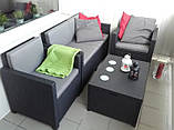 Набір пластикових садових меблів Keter Monaco Set 216779 графіт, фото 6