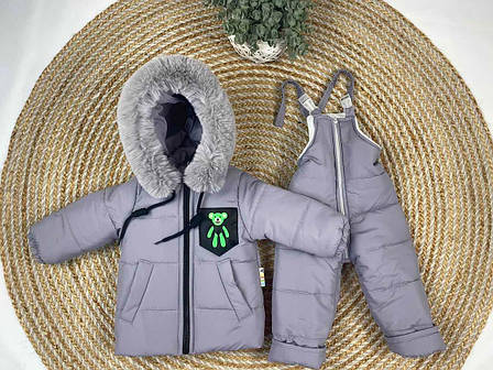 Зимовий дитячий теплий костюм розмір 86 курточка та штанці, фото 2