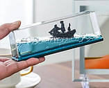 Корабель що не тоне Чорна перлина в колбі прикраса та антистресс, фото 2