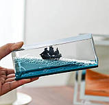 Корабель що не тоне Чорна перлина в колбі прикраса та антистресс, фото 4