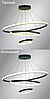 Керована світлодіодна LED люстра Esllse LATTE 75W 3R ON/OFF підвісна чорна "три кола" 600-1100-BLACK/WHITE-220-IP20, фото 6