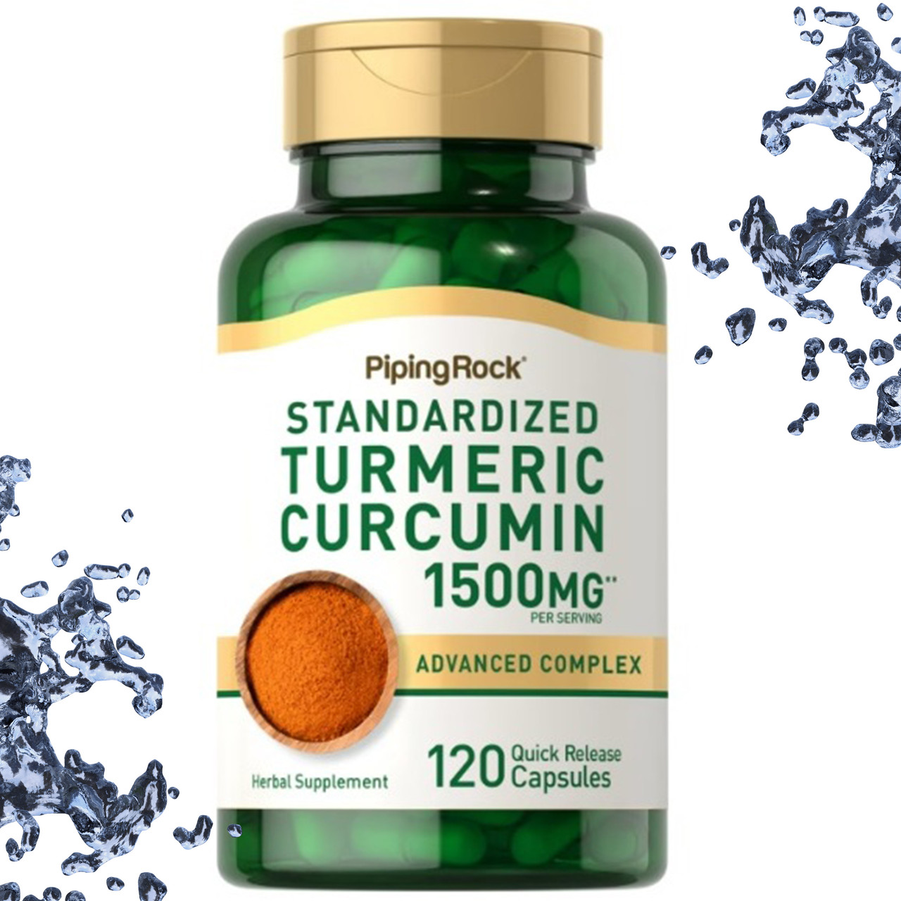 Куркума Piping Rock Turmeric Curcumin 1500 мг на порцію (Турмерик Куркумін) 120 капсул
