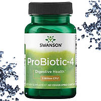 Пробиотик Swanson Probiotic-4 3 billion CFU 60 вегетарианских капсул