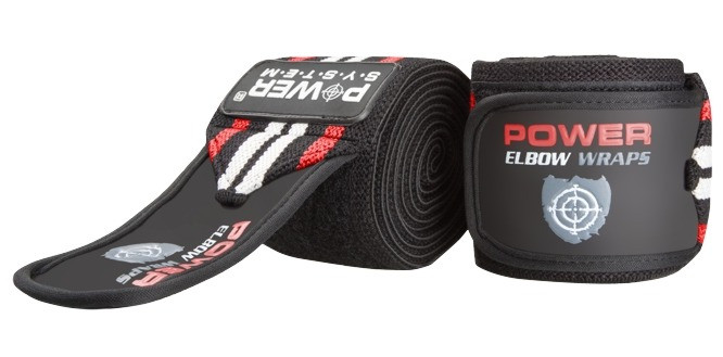 Бинти на лікоть Power System PS-3600 Elbow Wraps Red/Black(пара), фото 1