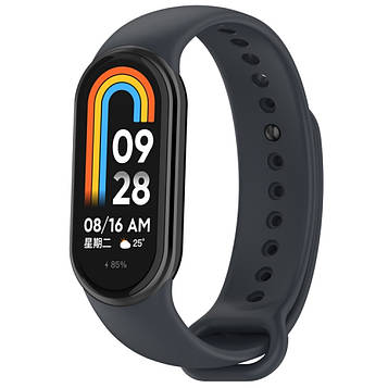 Ремінець для фітнес браслета Xiaomi Mi Band 8 і 9 темно-сірий