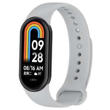 Ремінець для фітнес браслета Xiaomi Mi Band 8 і 9 сірий