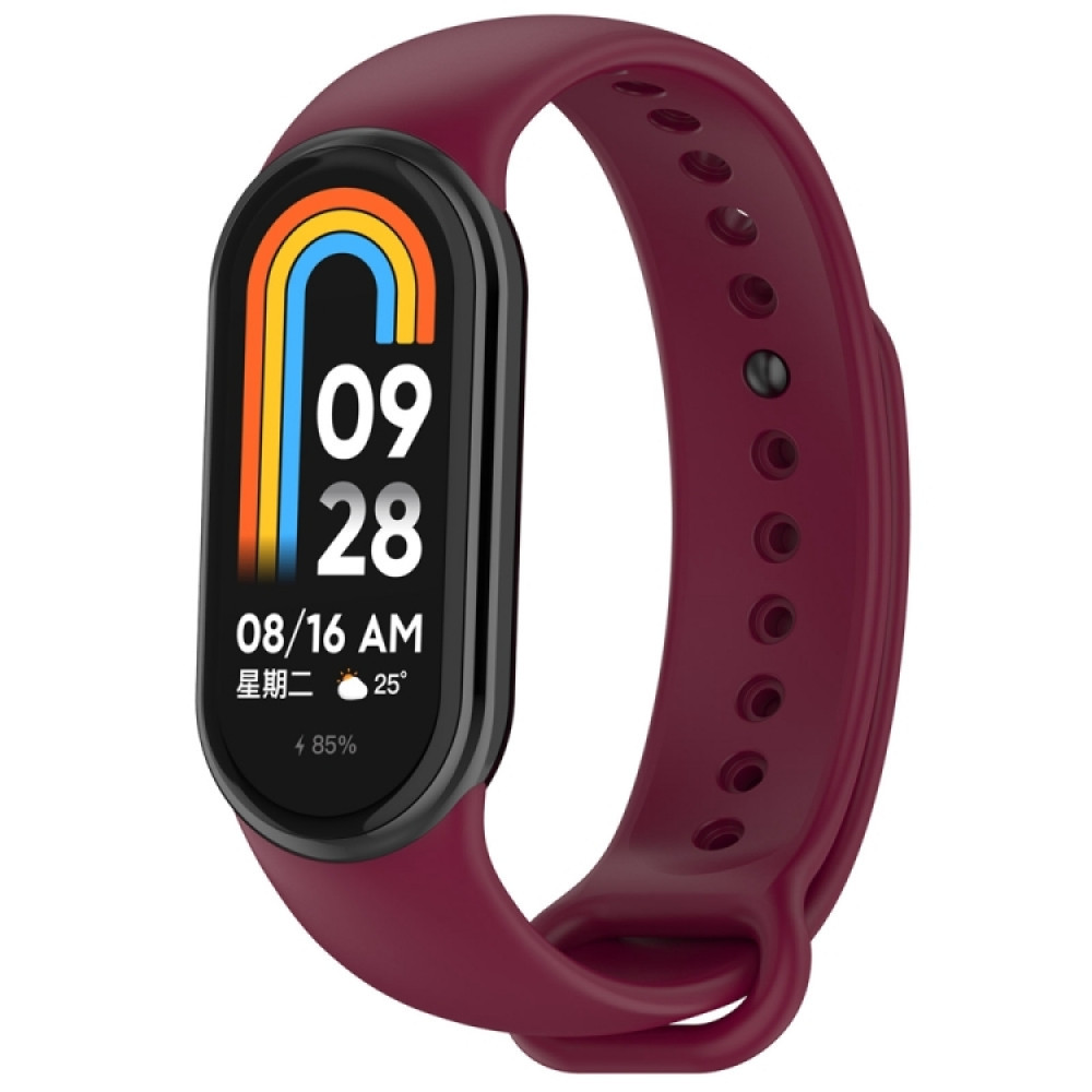 Ремінець для фітнес браслета Xiaomi Mi Band 8 і 9 бордовий