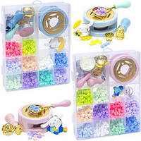 Набір для сургучного штампу 10 кольорів C712-5  купити дешево оптом в інтернет-магазині