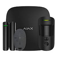 Комплект беспроводной сигнализации Ajax StarterKit Cam Plus (8EU) UA black с фотоверификацией EV, код: 7848963