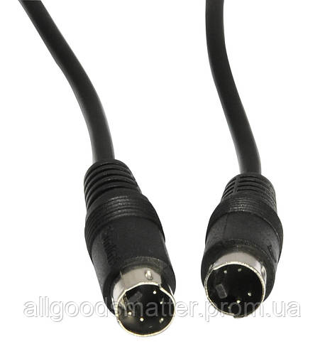 Кабель відео-сигнальний Value SVideo 4p M M 1.8m Coax D5.0mm чорний 50. ...