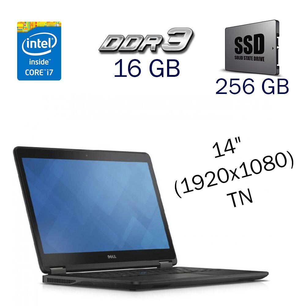 Ноутбук Dell Latitude E7450 / 14" (1920x1080) TN / Intel Core i7-5600U (2 (4) ядра по 2.6 — 3.2 GHz) / 16 GB