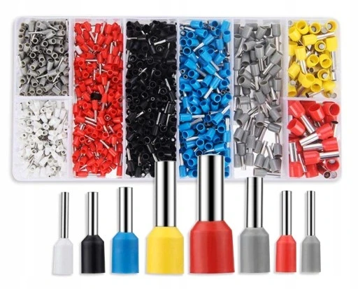 Наконечники втулкові ізольовані Flix A-35 набір 1200 шт., фото 1