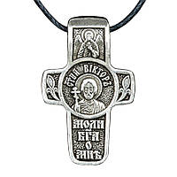 Крест нательный посеребренный Silvering Виктор Святой Мученик Виктор Дамасский 3х1,8х0,2 см ( EV, код: 6838252