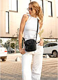 Жіноча сумка месенджер Sambag чорна, фото 3