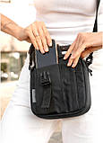 Жіноча сумка месенджер Sambag чорна, фото 9