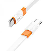 Кабель Borofone BX89 60W Union USB-C на USB-C PVC 60 Вт Бело-оранжевый FV, код: 8024599