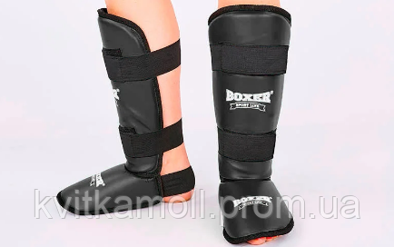 Захист гомілки та стопи шкірвініл Boxer Sport Line XL Чорний (hub_eIgC52652) KA, код: 2486656