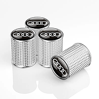 Захисні ковпачки на ніпель для Аудіо Alitek Lux Silver Audi (метал), 4 шт.