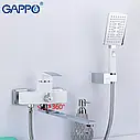 Змішувач для ванни GAPPO G2207-7, білий/хром, фото 3
