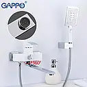 Змішувач для ванни GAPPO G2207-7, білий/хром, фото 4