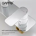 Змішувач для умивальника GAPPO G1048-22, білий/хром, фото 4