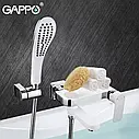 Змішувач для ванни GAPPO G3248, білий/хром, фото 3