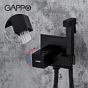 Гігієнічний душ GAPPO G7207-60 із термостатом, чорний, фото 5