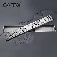 Трап лінійний для душу GAPPO 500мм із сухим затвором сатин G85007-2
