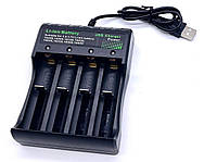 Зарядное портативное устройство универсальное от USB для аккумуляторов типа 18650, 10440, 14500, 16340, 16650,