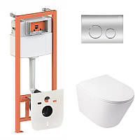 Готове рішення Qtap для ванної кімнати: підвісний унітаз Swan Ultra Quiet 485x360x320 + комплект інсталяції