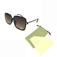 Солнцезащитные очки FlyBy Costa с черной роговой оправой и градиентной зелено-розовой линзой AM, код: 7416139