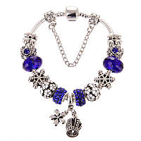 Женский браслет Jewel Antique Silver Plated Snow Blue Cеребристый (AJ_brJJi1) KA, код: 1462485