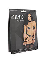 Комплект ременів для бондажа Leg Avenue Harness & wrist restraints One size Black, чокер, фото 4
