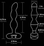 Анальні смарт-буси з вібрацією і обертанням Lovense Ridge, унісекс, фото 2