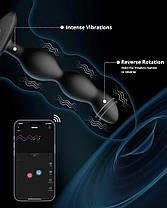 Анальні смарт-буси з вібрацією і обертанням Lovense Ridge, унісекс, фото 3