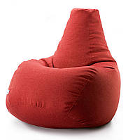 Безкаркасне крісло мішок груша Coolki Рогожка XXXL 140x100 червоний GS, код: 6719418