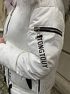Жіночий пуховик Tarun Y019-828-BHB003 білий з каптуром L, фото 5