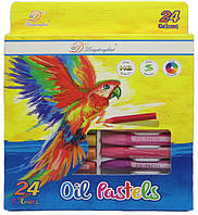 Карандаши пастельные 24 цвета Попугай, 1002-24