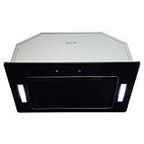 Витяжка Sweet Air Prestige 60 BK, що вбудовується, потужність 1450 куб/м. Тиха 39 дБ. Чорне скло. Італія, фото 2